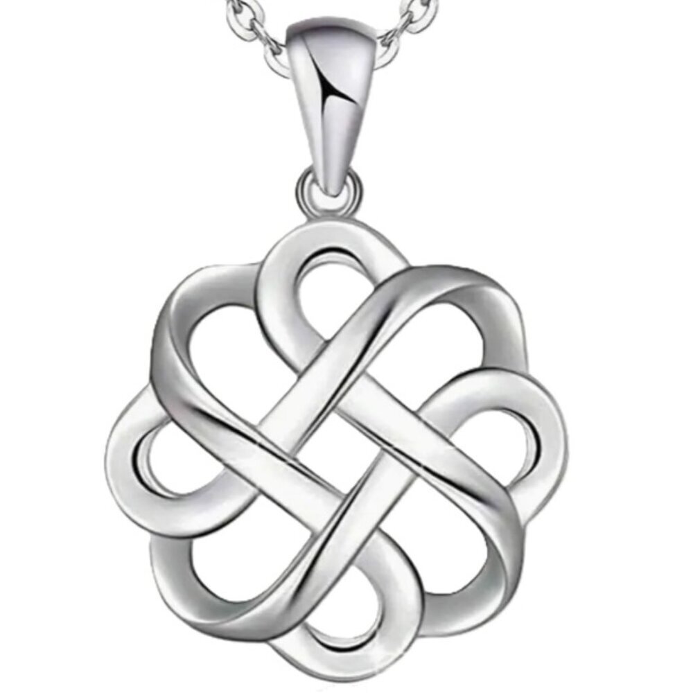 Lucky Celtic Knot Cross Unisex Necklace, Pendant symbolizes Faith, Love & Unity